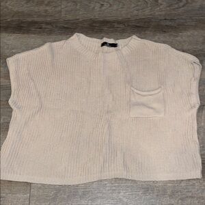 Women's Cream Crew Neck Sweater